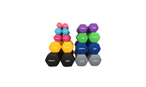  Bintiva - Professional Grade, Non Slip Grip, Neoprene Coated Dumbbells - 1 pair