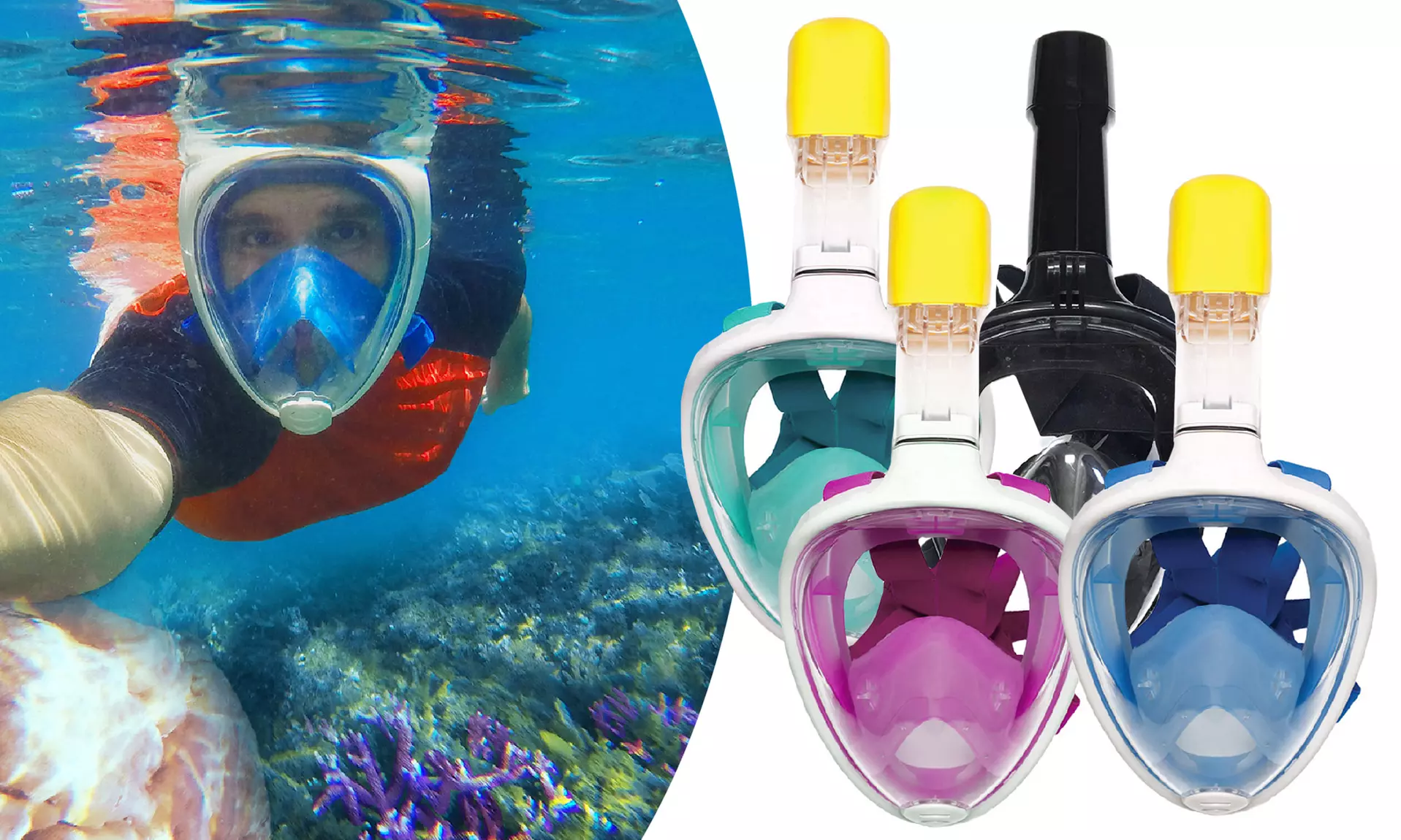 GoPro Full-Face Snorkel Mask with Camera Mount - Primary Image