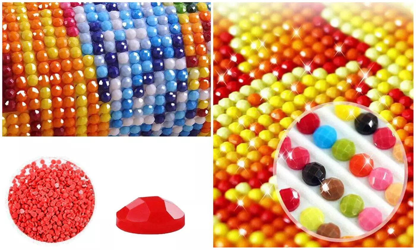 DIY 5D Gemstone Painting Drill Rhinestone Pictures Arts Craft Home Wall Decor - Second Medium