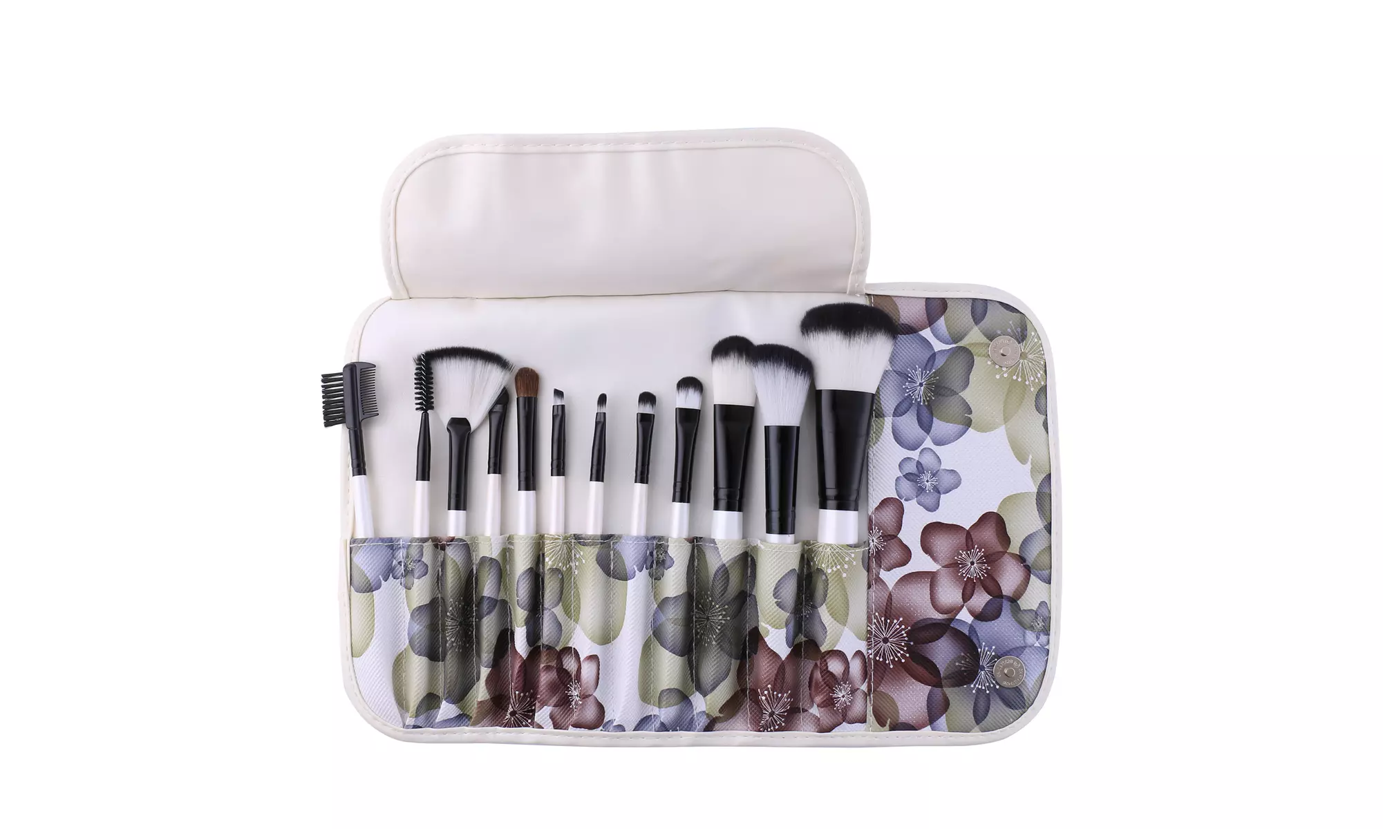 Professional Makeup Brush Set with Carrying Pouch (13-Piece) - Second Medium