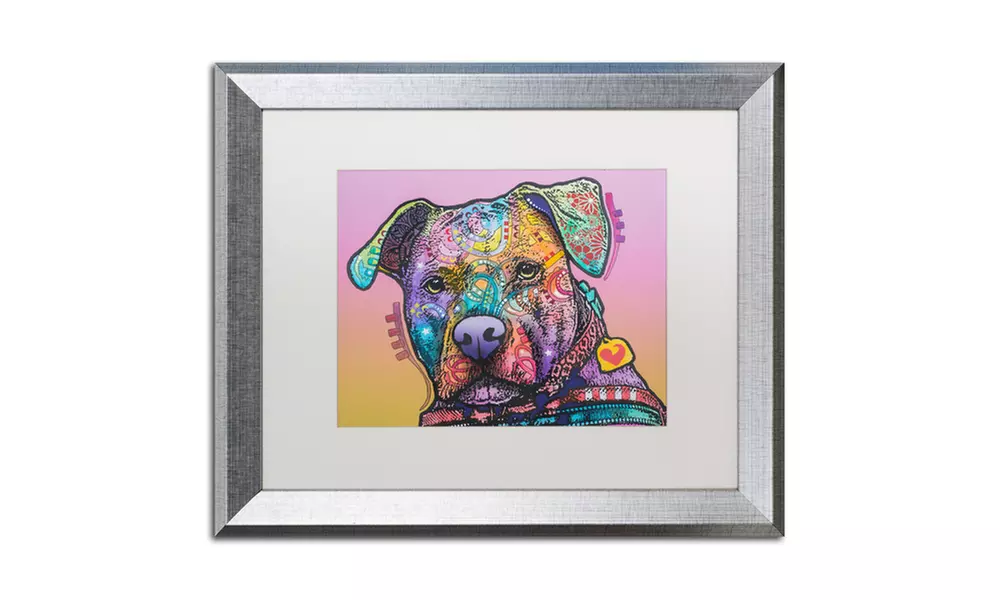 Dean Russo 'Caera' Matted Silver Framed Art - Second Medium