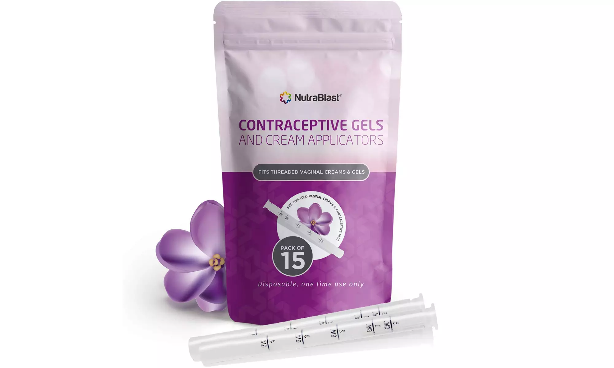NutraBlast Disposable Vaginal Contraceptive Gels & Cream Applicators - Primary Image