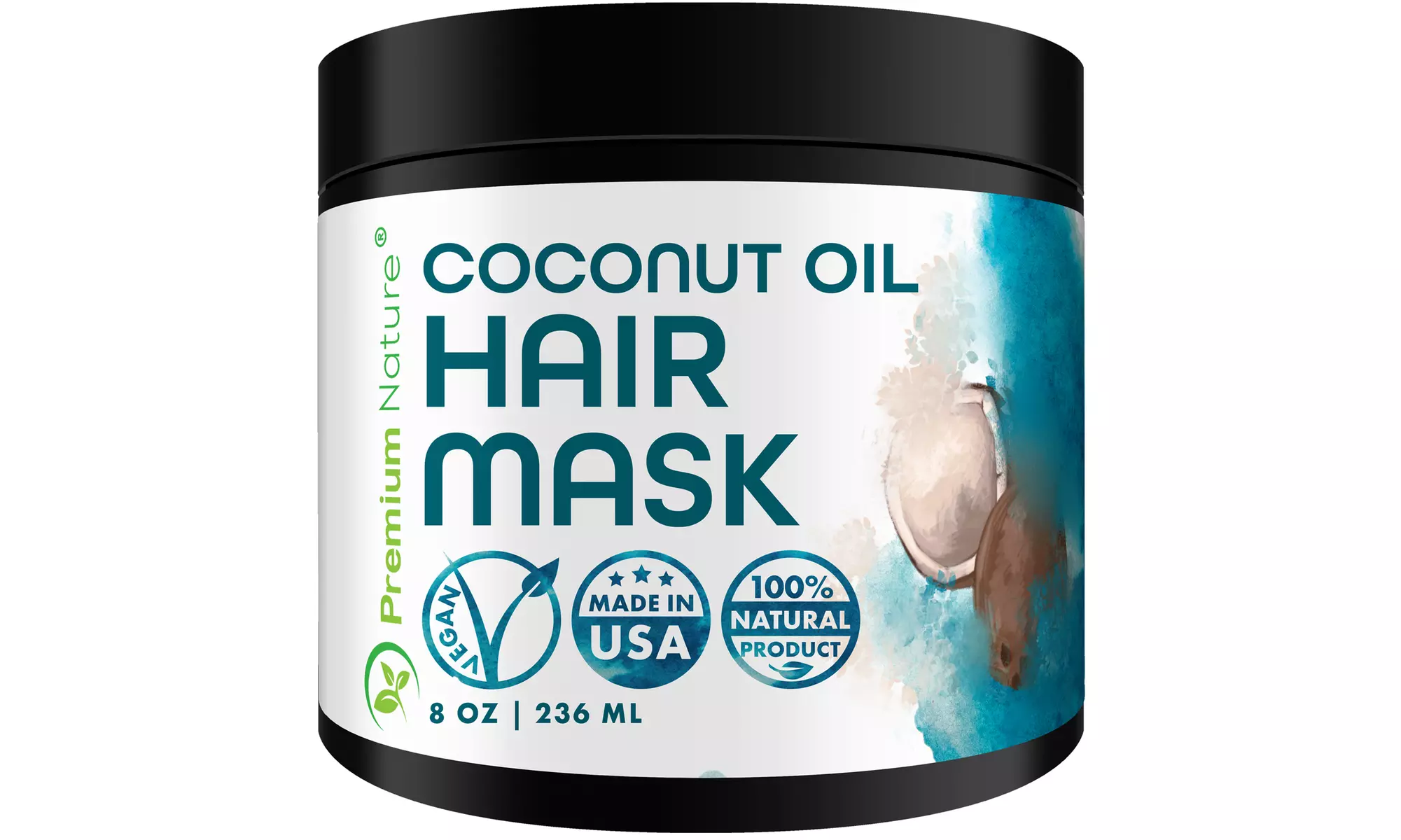 Hair Mask - 8oz - Coconut, Argan Oil - Repair & Protection - Primary Image