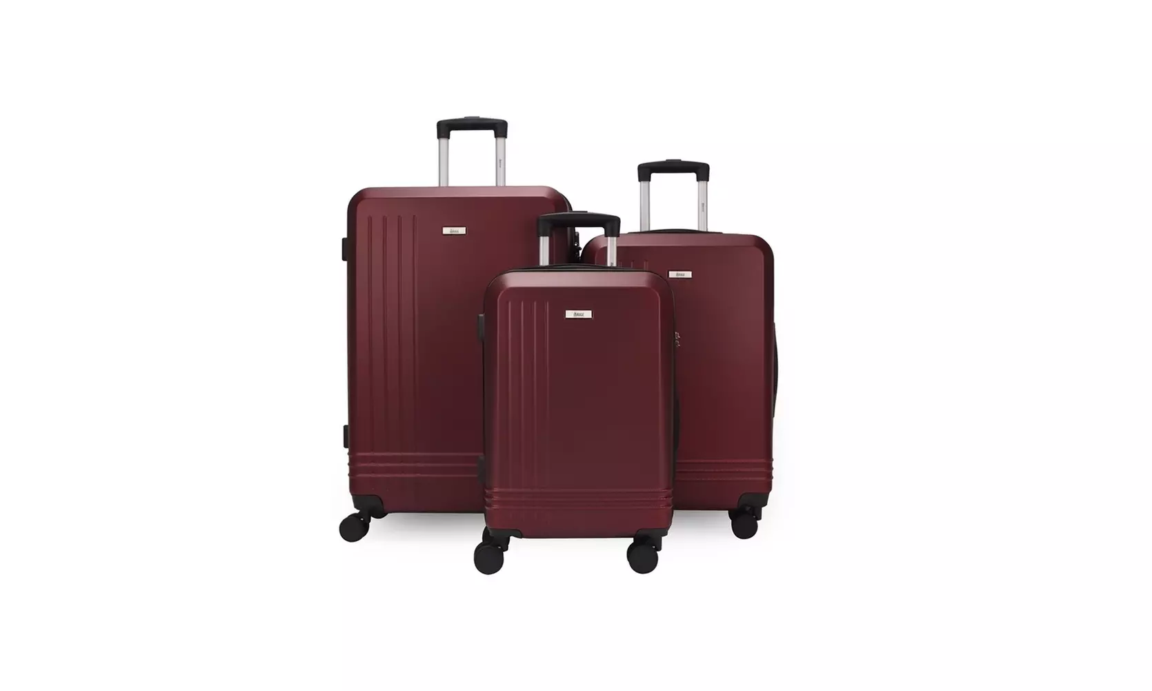 3-Piece Hardside Luggage Set with 360 Dual Spinner Wheels and Combo Lock