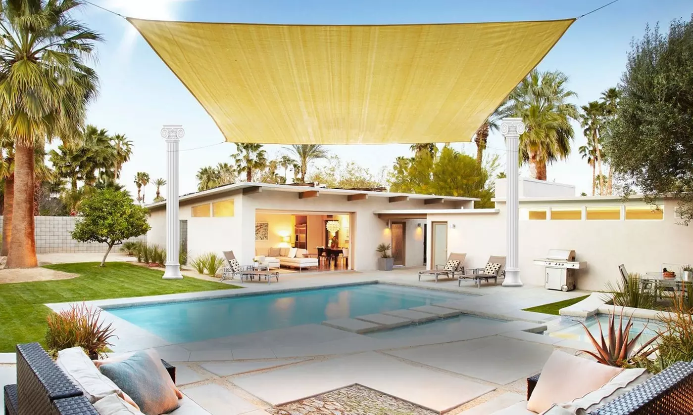 LakeForest Rectangle Sun Shade Sail Top Canopy Patio Cover Sunscreen Awning - Primary Image