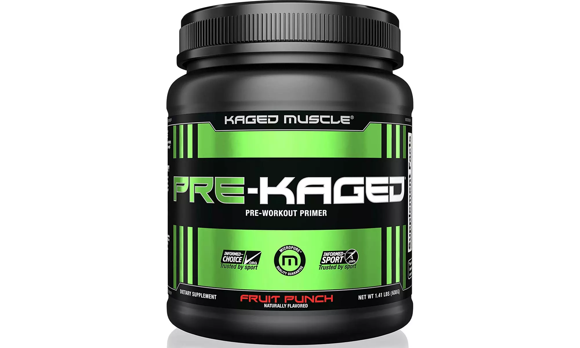 KAGED MUSCLE, PRE-KAGED Pre Workout Powder, Fruit Punch, 638 Grams  - Primary Image