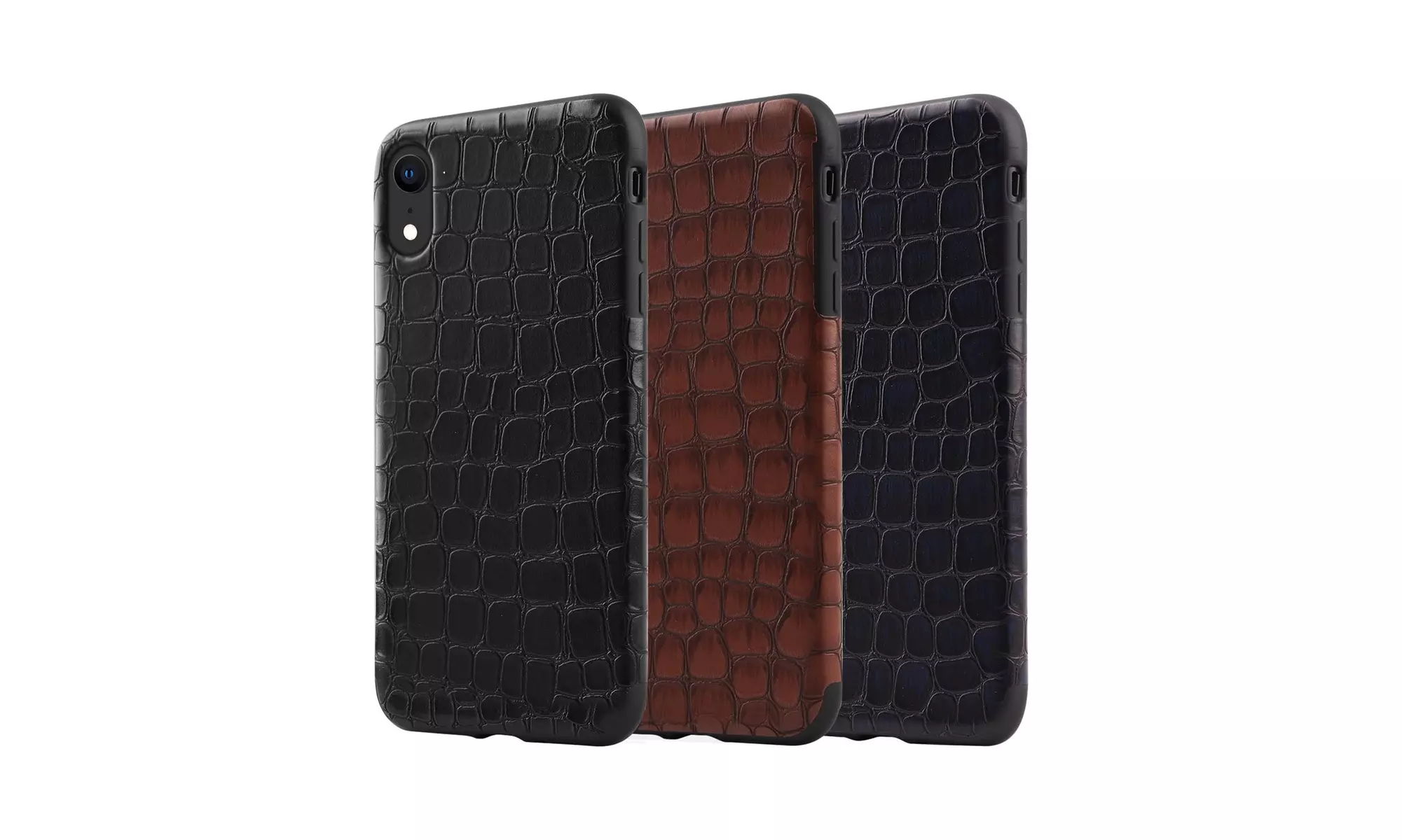 Crocodile Leather Design Case for iPhone 7/8, 7/8 Plus, X/Xs, XR, Xs Max  - Primary Image