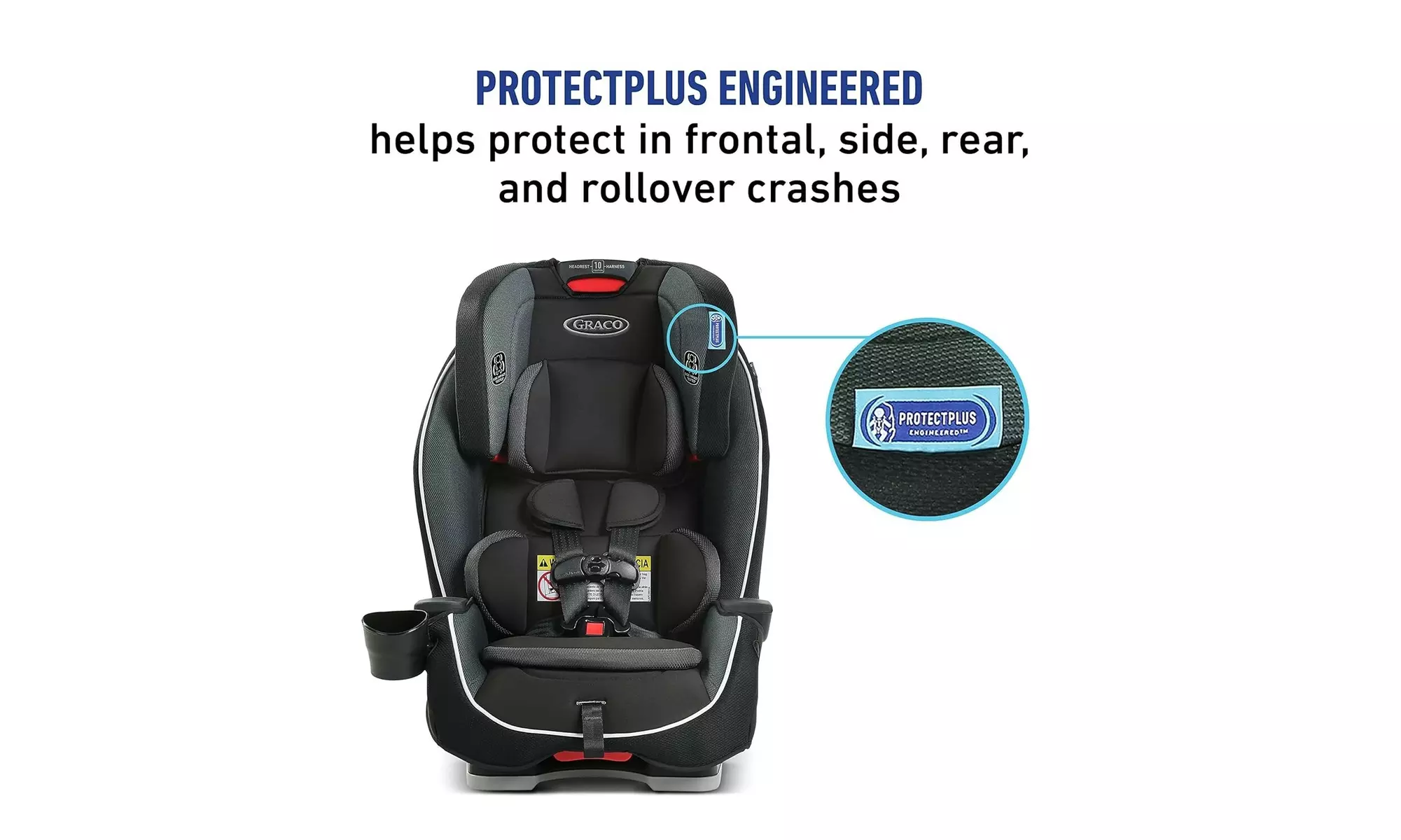 Graco Milestone 3 in 1 Car Seat, Black - New