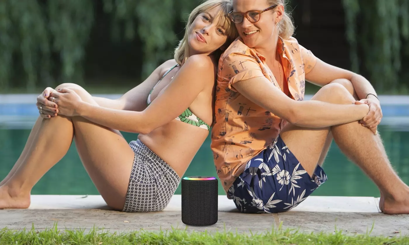 KOCASO Mini Waterproof Portable Wireless Bluetooth Speaker with 7 RGB Lights