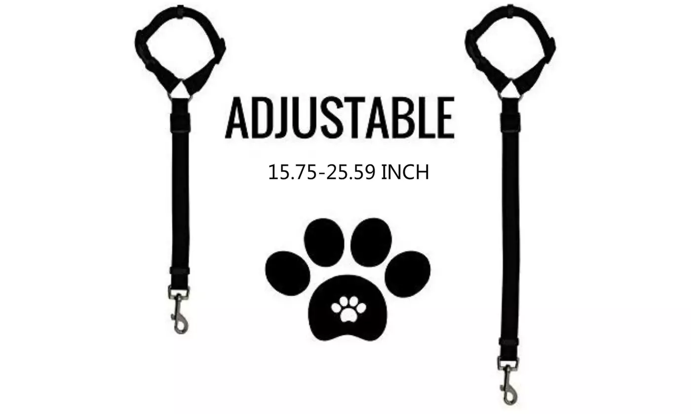 2-Pack Adjustable Pet Dog Cat Safety Leads Car Seat Belt Harness Seatbelt