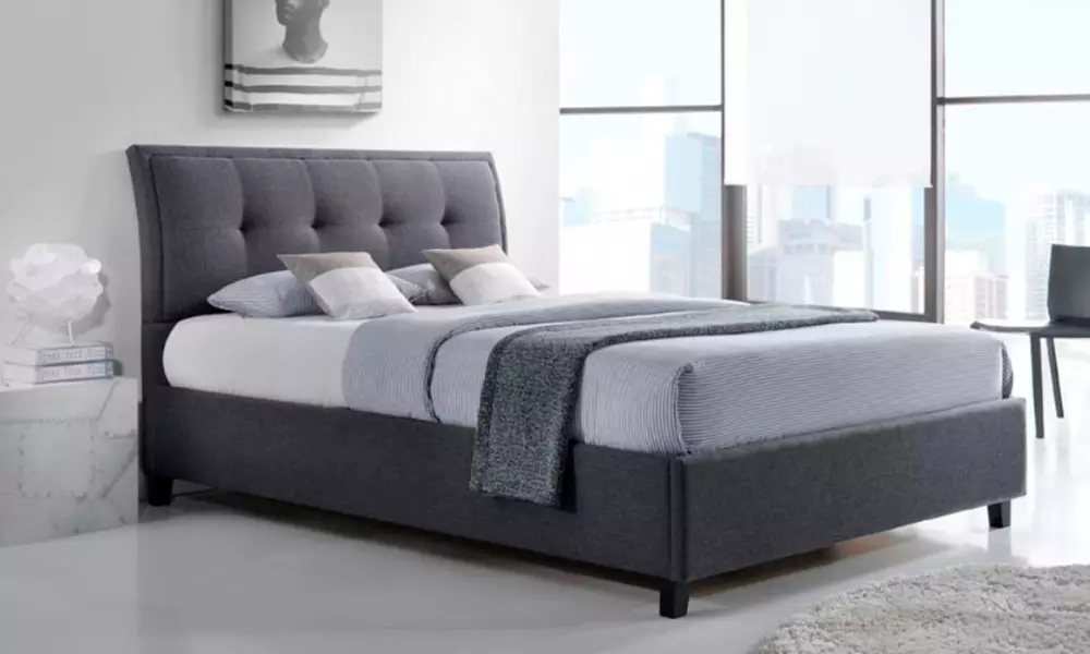 Lea Modern and Contemporary Queen Size Fabric Ottoman Storage Platform Bed - Second Medium