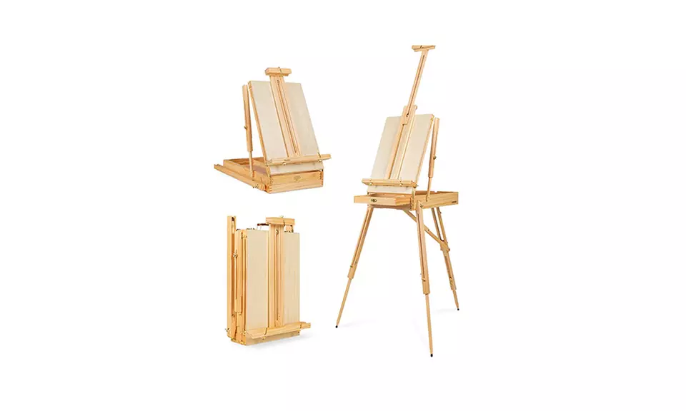 Portable Wooden Folding French Easel Adjustable Sketch Box Artist Tripod - Second Medium