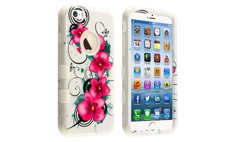 For iPhone 6 6s Design Rubber Hybrid Armor Impact Defender Skin Case!