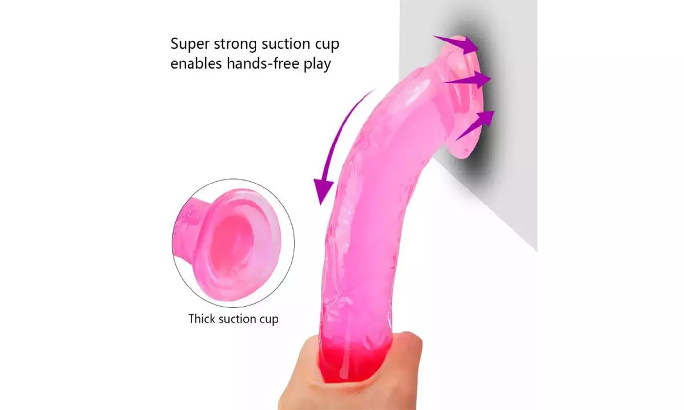 Flexible Silicone G-spot Stimulation Dildo & Suction Cup Realistic Dildo Sex Toy