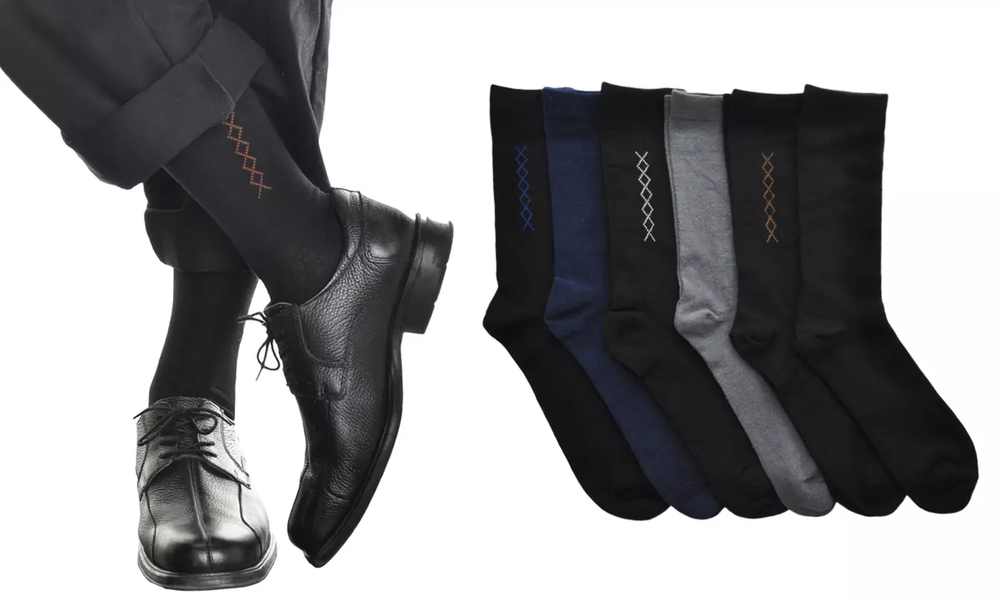 Men's Dress Socks in Solid Colors or Assorted Designs