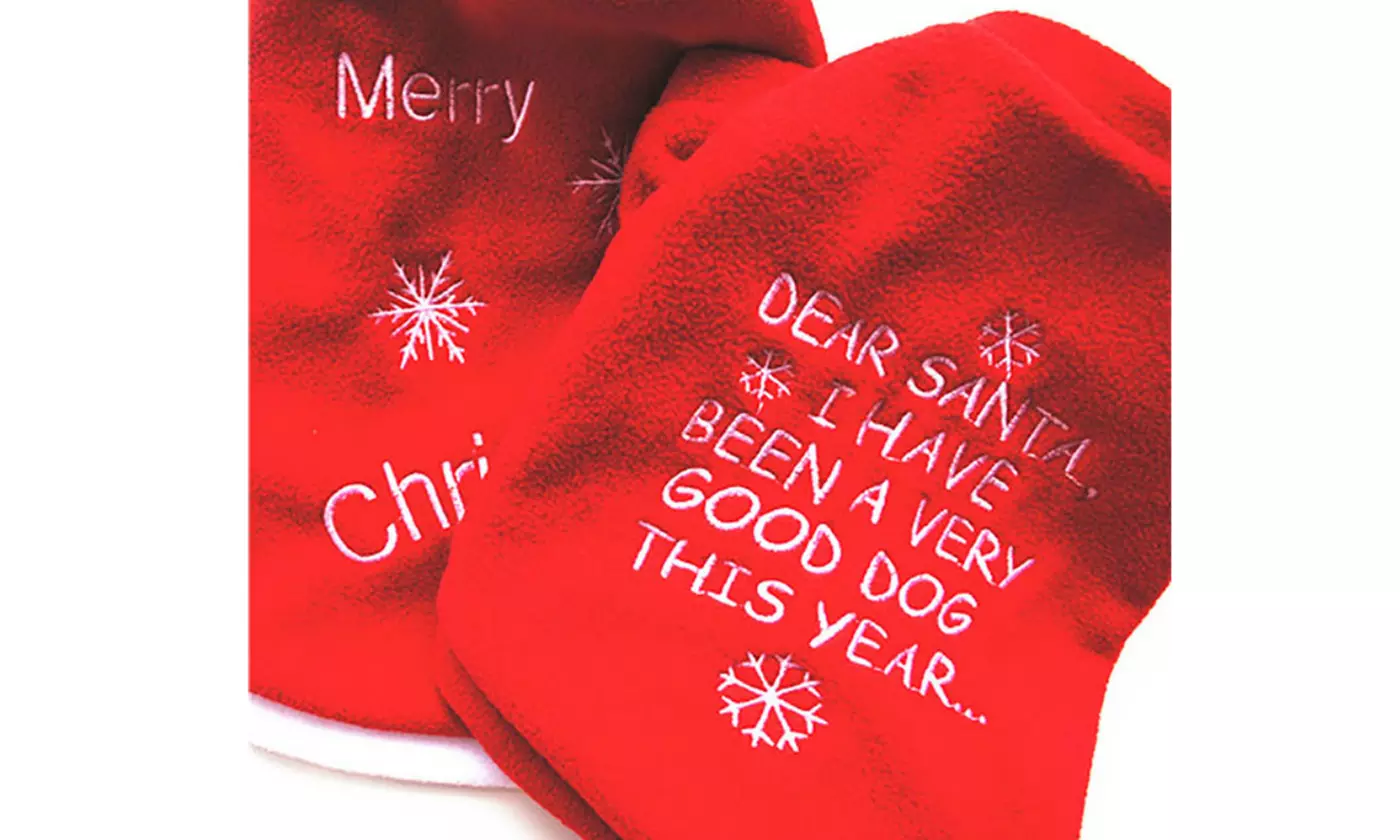 Christmas Dear Santa Puppy Costume Dogs Hoodie Winter Warm Sweater Jacket Coat - Second Medium