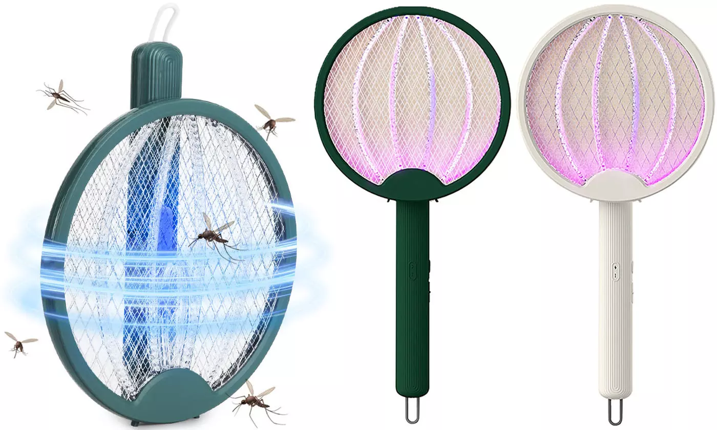 Rechargeable Foldable Electric Fly Swatter Racket Mosquito Trap Ultraviolet Lamp - Primary Image