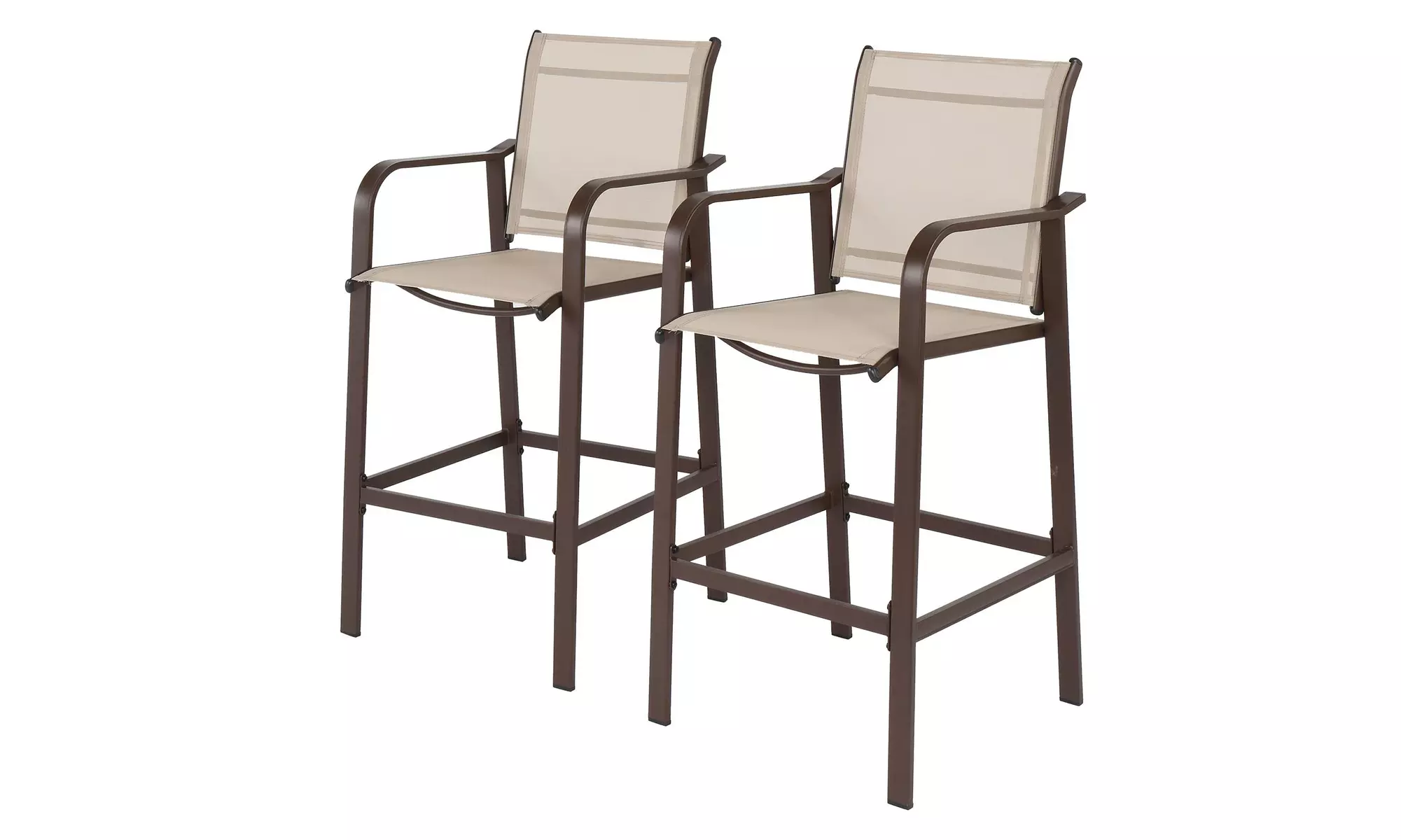 Outdoor 2-Piece Bar Stools High Patio Chairs - Second Medium