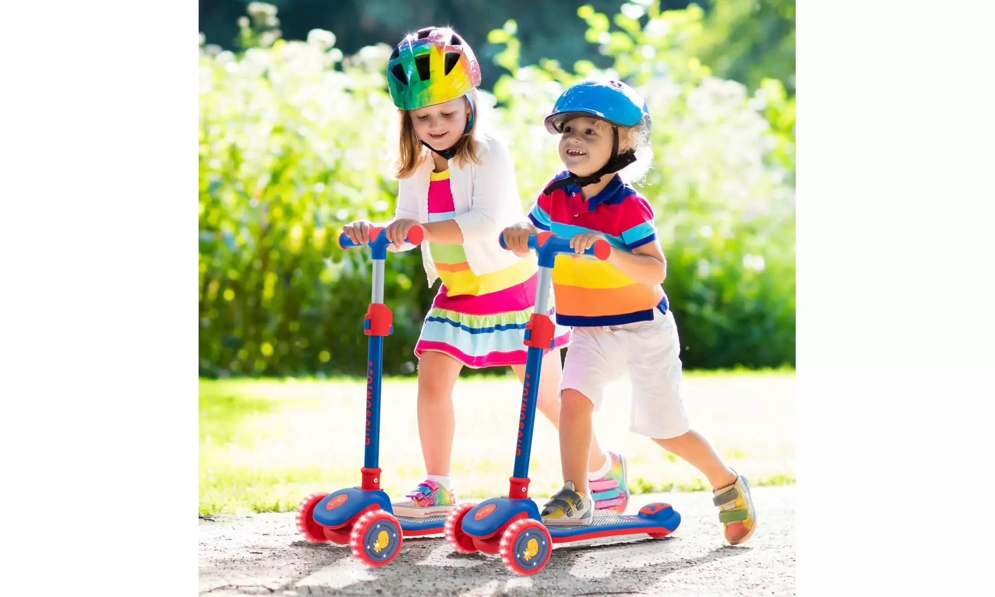 Costway 3-Wheel Kids Scooter Toddler Folding Balancing Kick Scooter