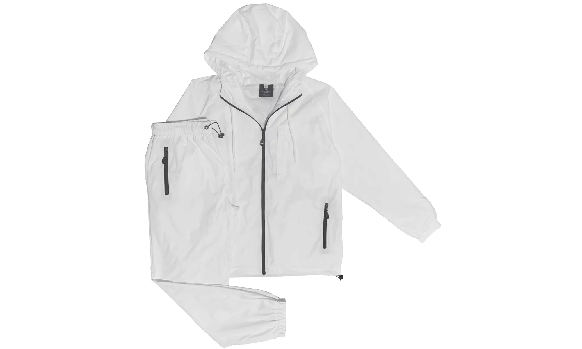 Men's 2-Piece light weight Windbreaker Suit Sauna GYM Set with Mesh Lining 