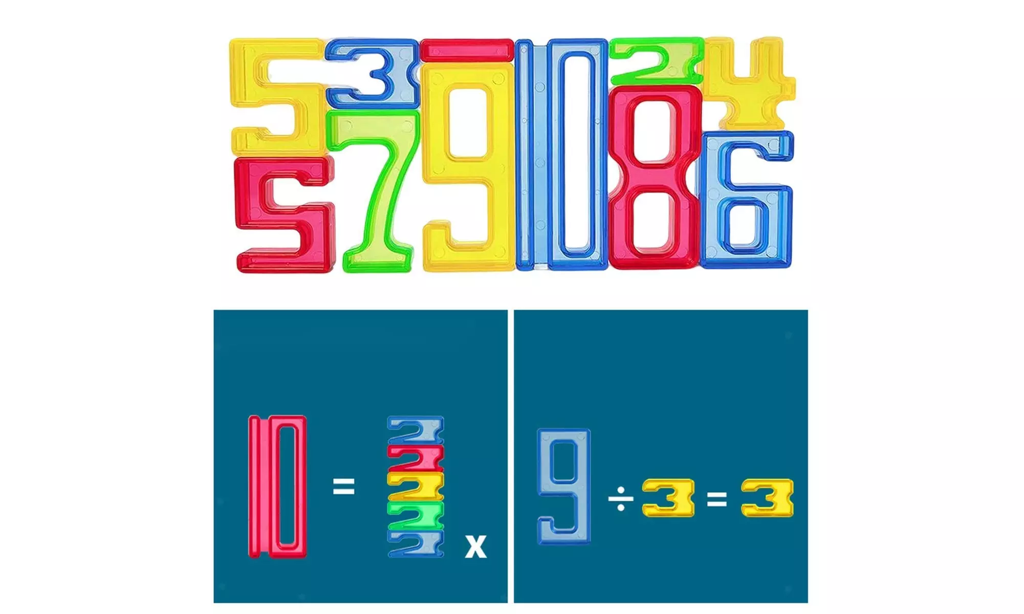 Zummy Math Number Manipulatives Education Unique Memory Blocks Math (140-Piece)