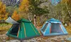 LakeForest 3-4 Person Pop-Up Camping Tent with Mesh Doors and Windows