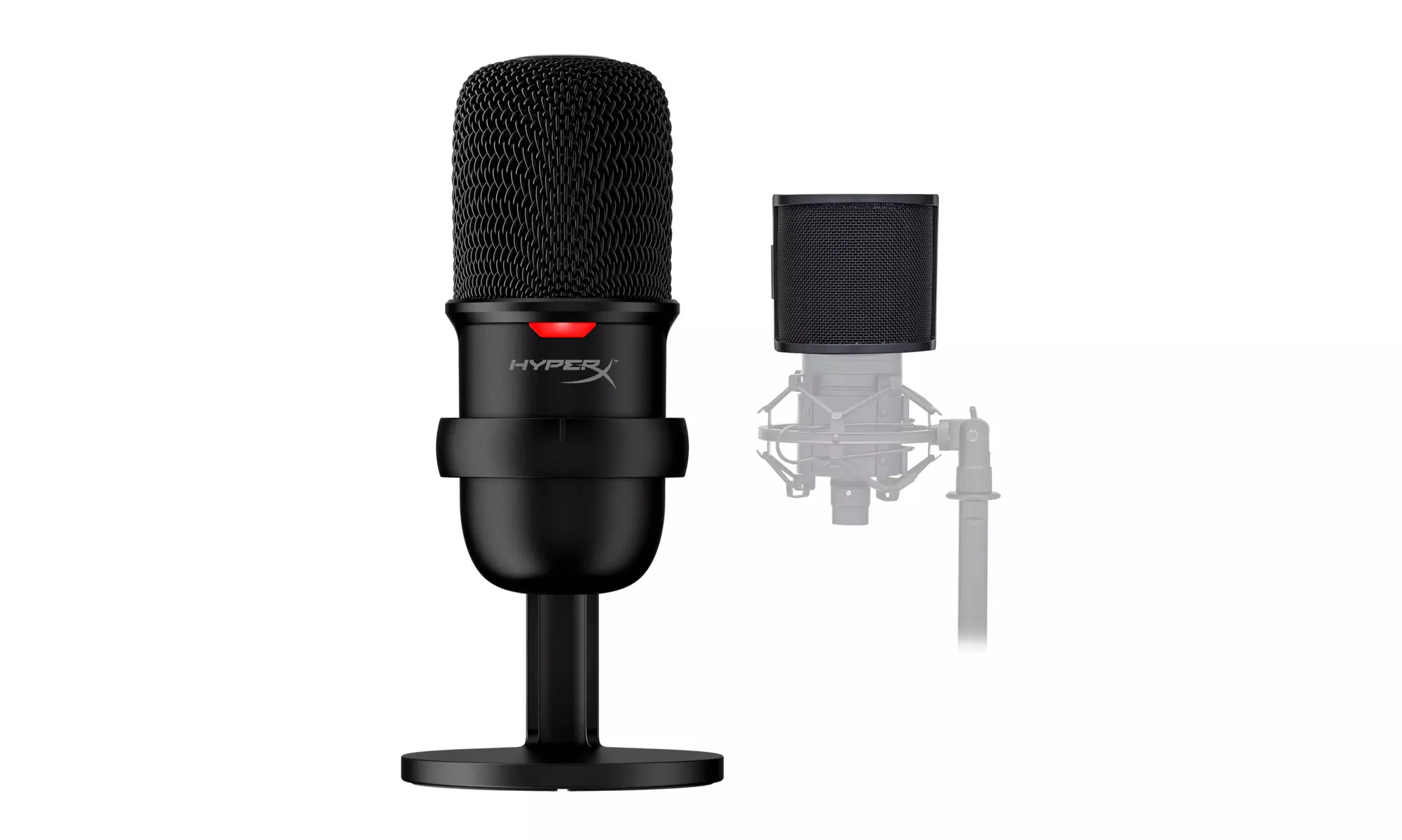 HyperX Solocast Wired Cardioid USB Condenser Gaming Microphone Bundle - Primary Image