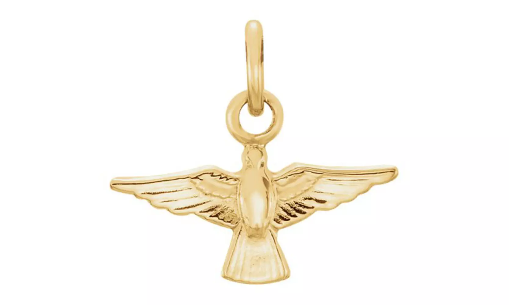 14K Yellow 11x8mm Dove Pendant - Primary Image