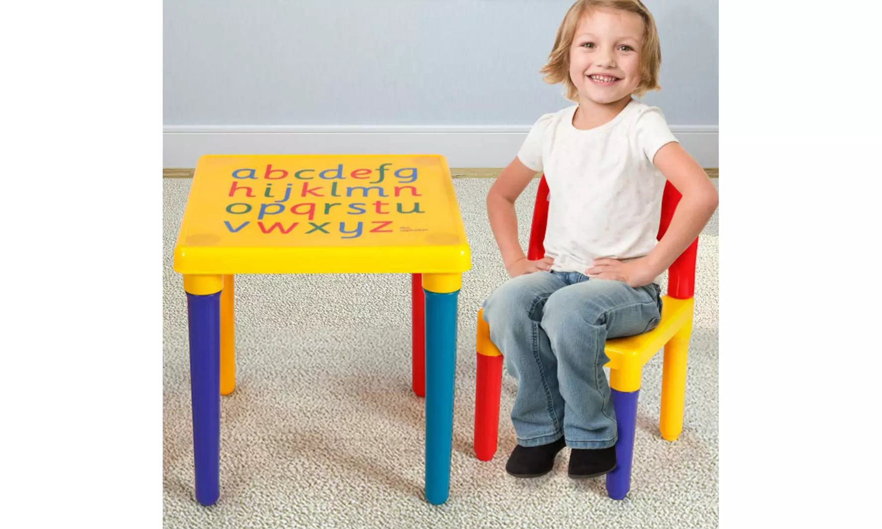 Children Letter Table Chair Set - Primary Image