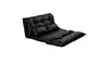 PU Leather Foldable Modern Leisure Floor Sofa Bed Video Gaming 2 Pillows Black