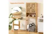 Costway Bamboo Over Toilet Storage Cabinet Bathroom Spacesaver Adjustable Shelf - Second Medium