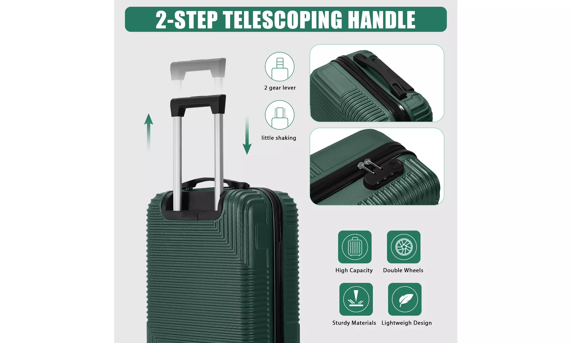 Dual Spinner Hard-Sided Carry-On Two-Piece Luggage Set