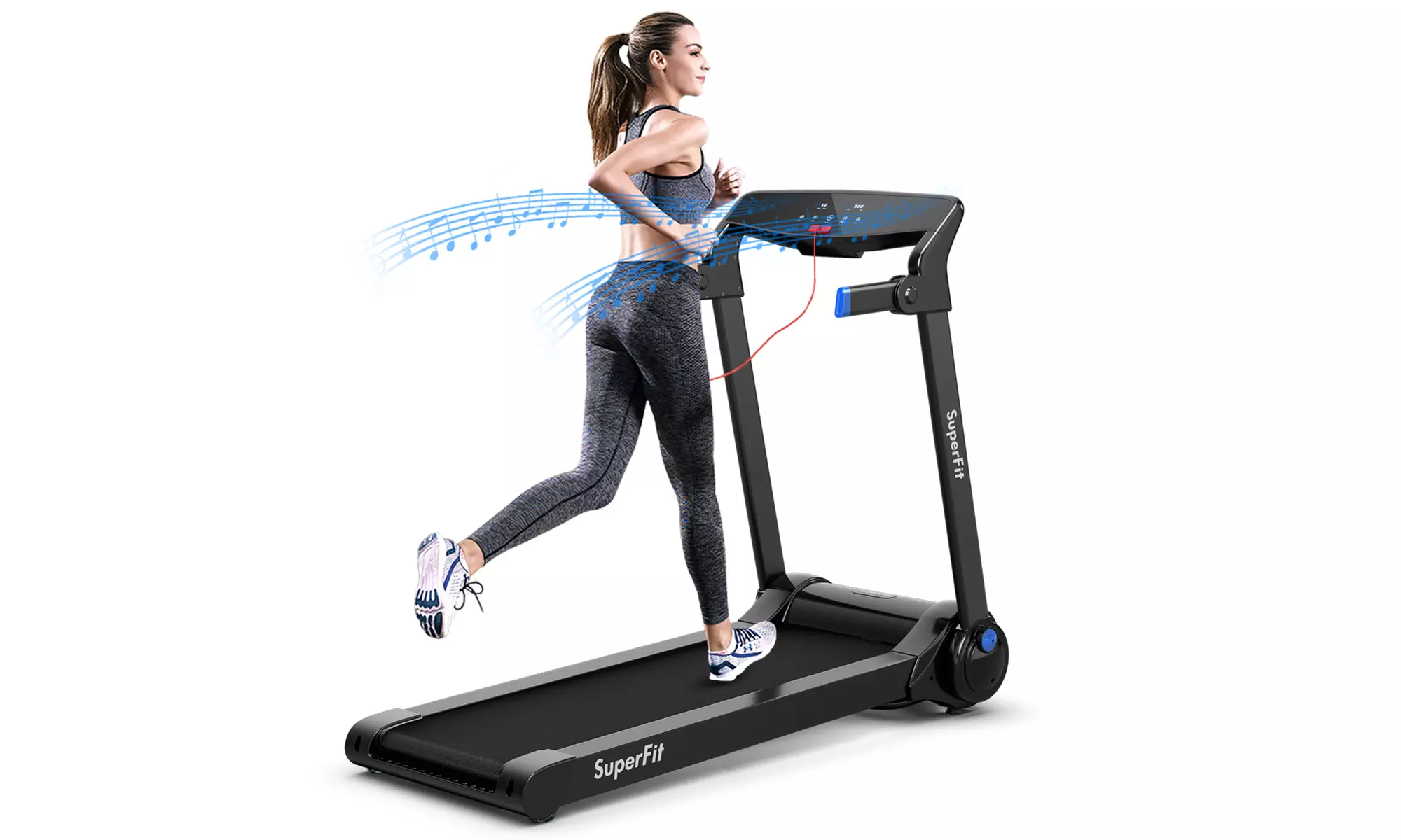 SuperFit 3HP Folding Electric Treadmill Running Machine Speaker - Primary Image