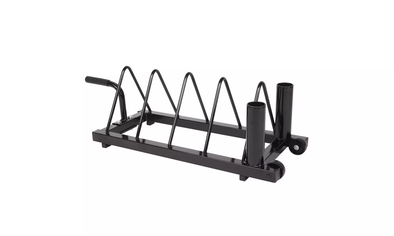 Horizontal Barbell Bumper Plate Rack, Olympic Bar Storage Holder - Primary Image