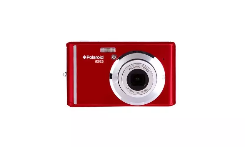 Polaroid IE-826-RED iE826 18.0 Megapixel Digital Camera - 8x Zoom - Primary Image