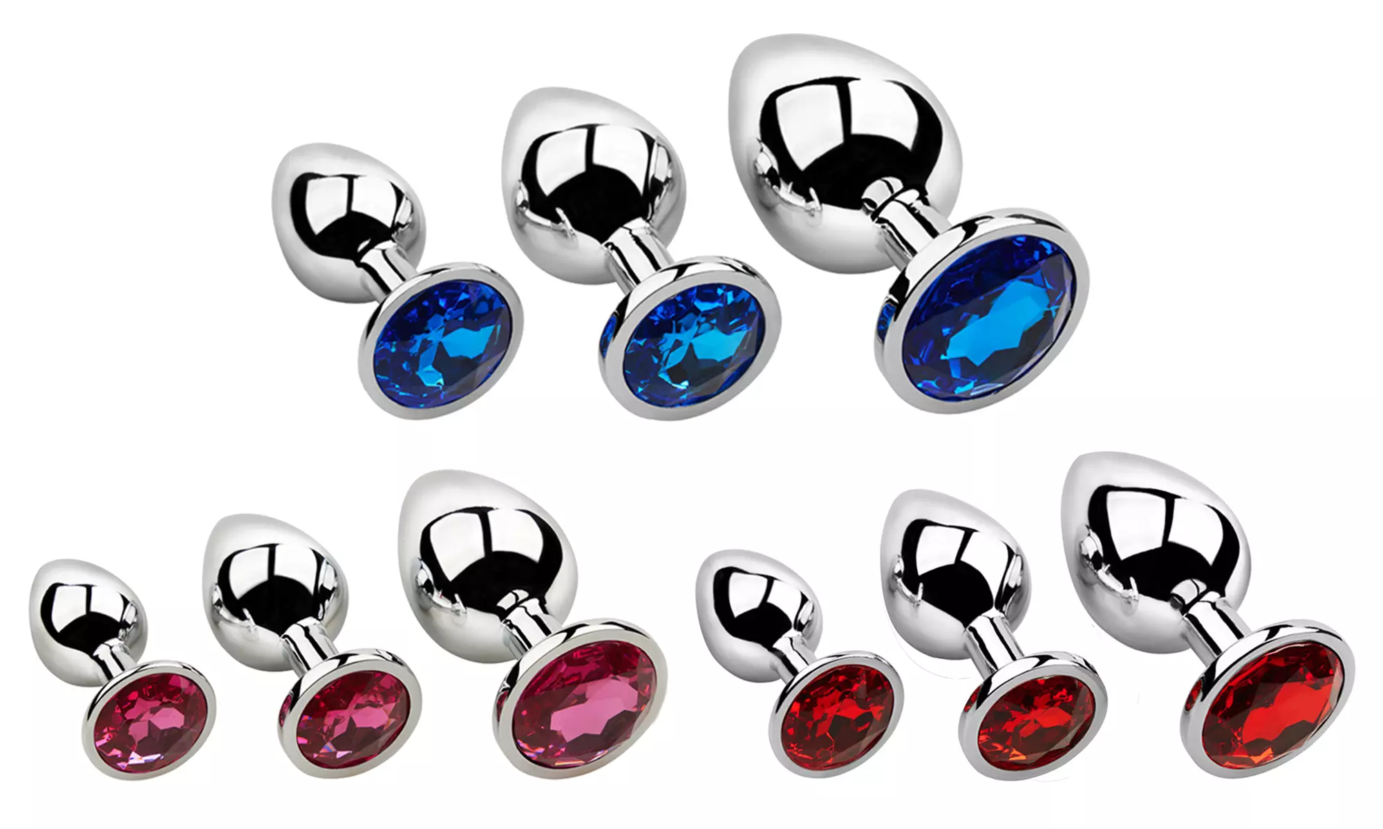 3 Pcs Jewelry Massager Anal Plug - Primary Image