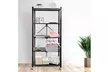 Multi-function Wheeled Iron Five-layer Folding Storage Rack White - Second Medium