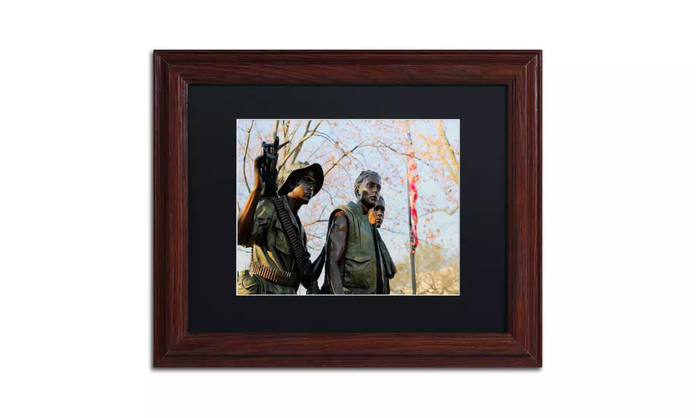 CATeyes 'Vietnam Memorial' Matted Wood Framed Art - Primary Image