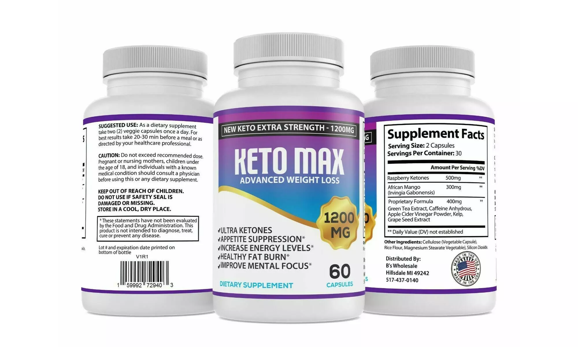 Burn Fat & Carb Blocker Keto Diet Pills Shark Tank Best Weight Loss Supplements  - Primary Image