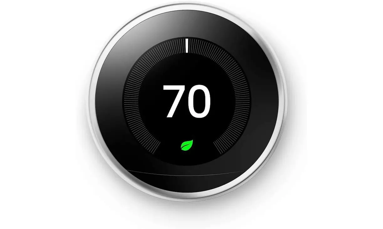 Nest Learning Thermostat - 3rd Generation - Polished Steel - Primary Image