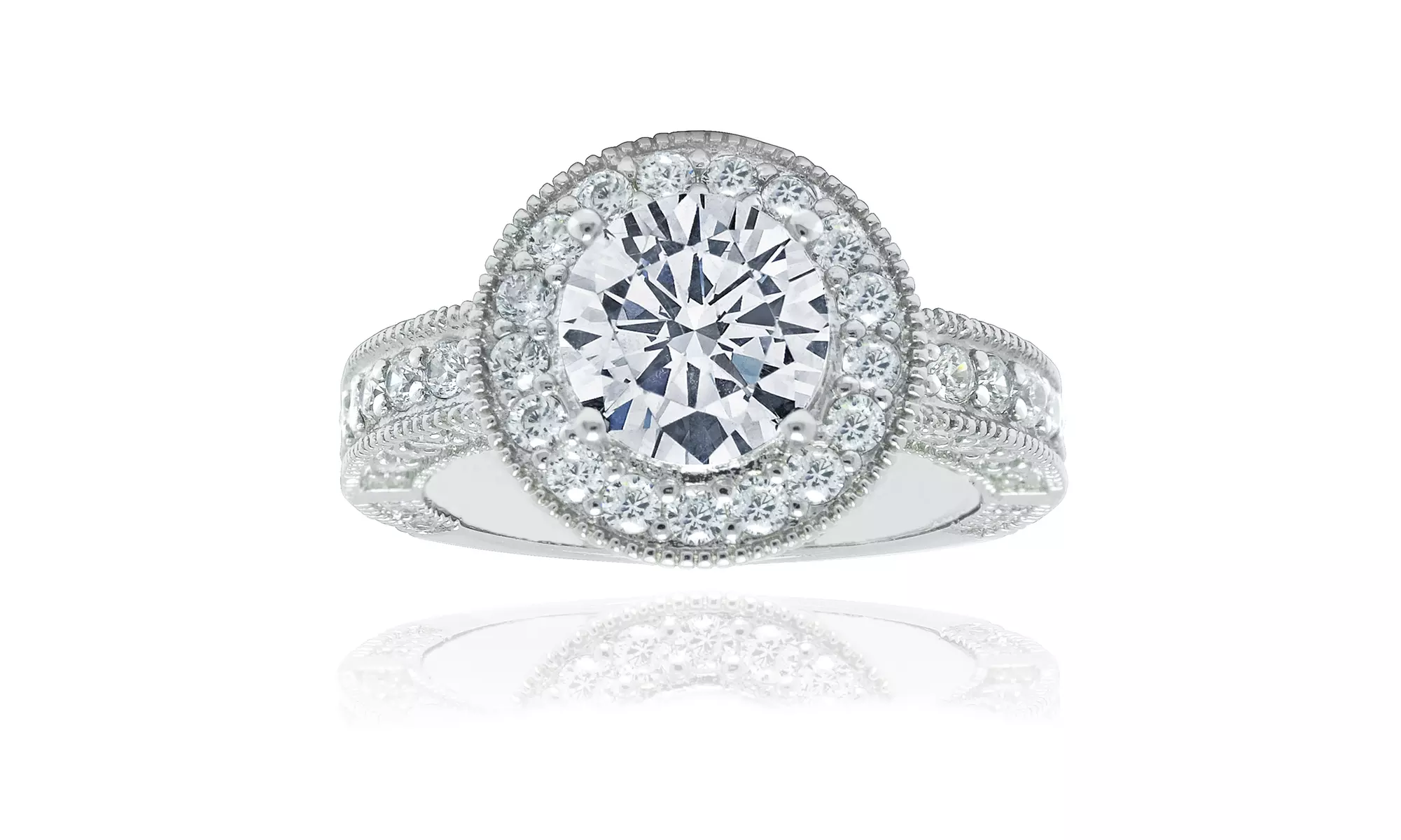 7.50 CTTW Luxury Halo Engagement Ring - Primary Image