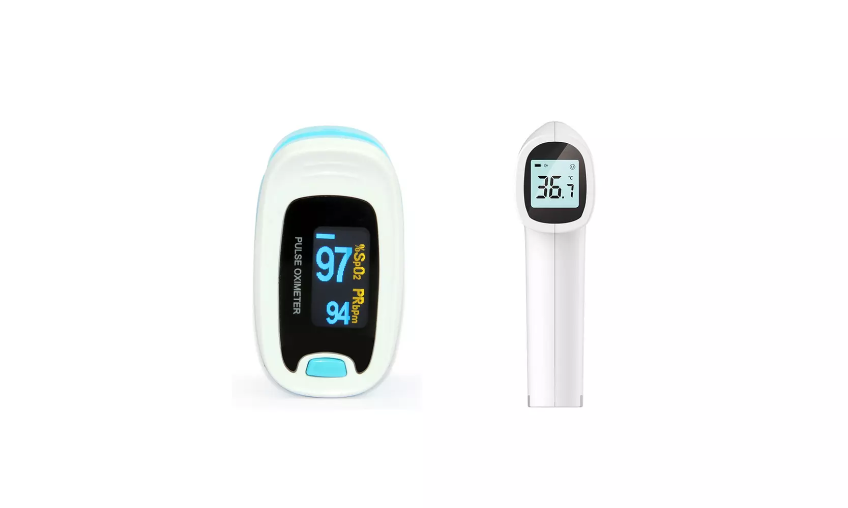 Digital Infrared Non-Contact Forehead Thermometer&OLED Fingertip Pulse Oximeter - Primary Image