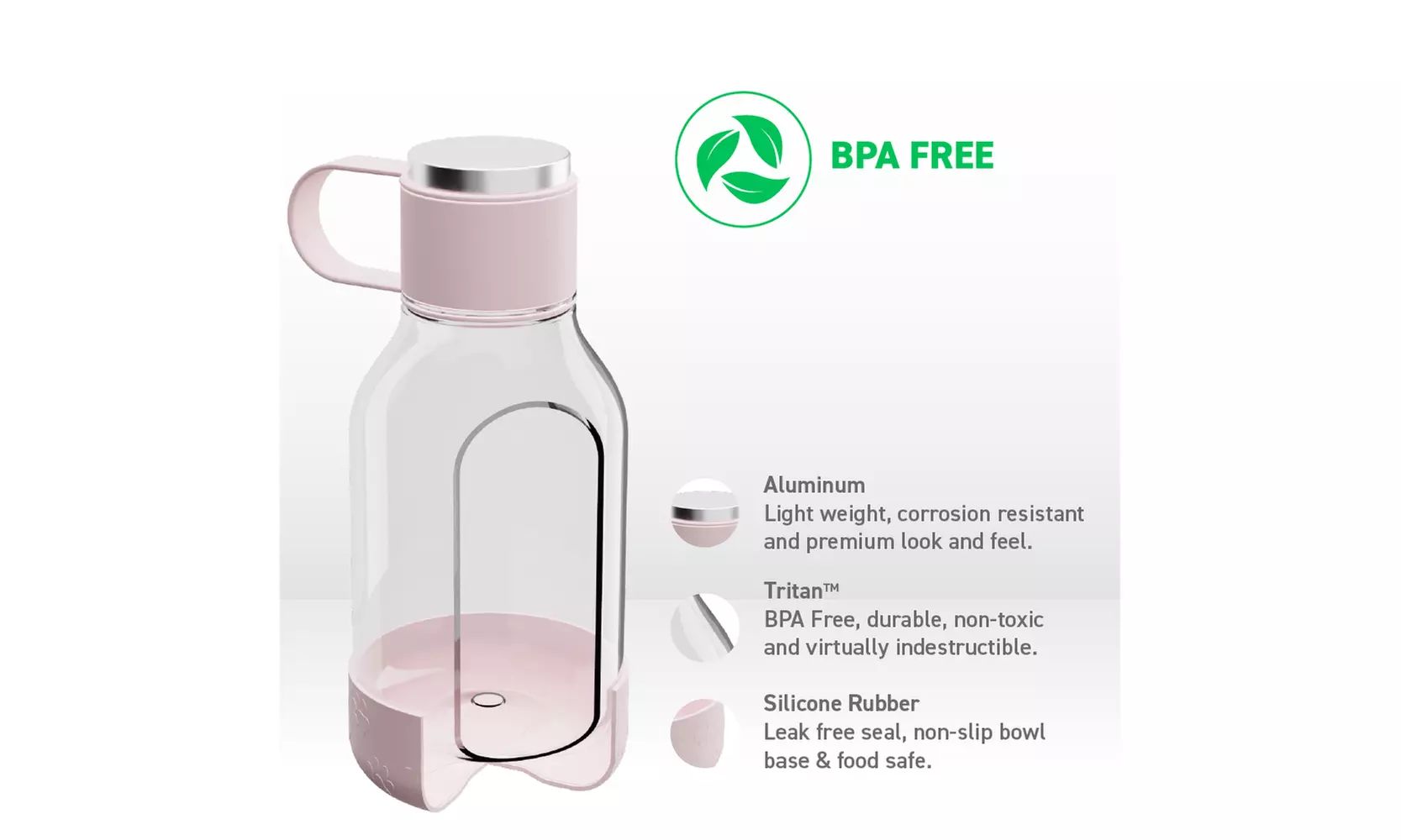 Asobu Tritan Water Bottle with Dog Bowl Attached- 50 Ounces