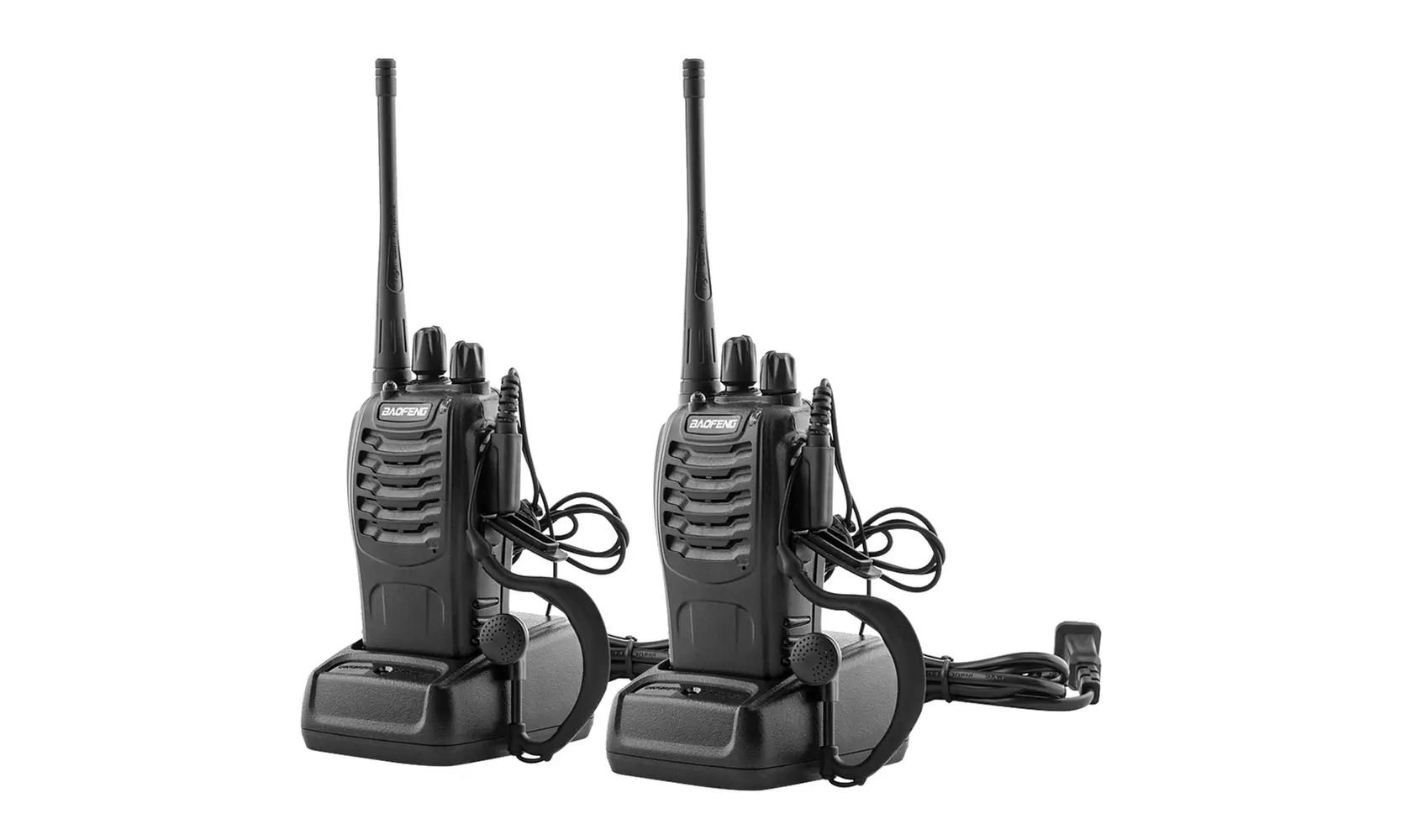 Baofeng 5W 400-470MHz Handheld Walkie Talkie Black (2pcs/Pair) - Primary Image