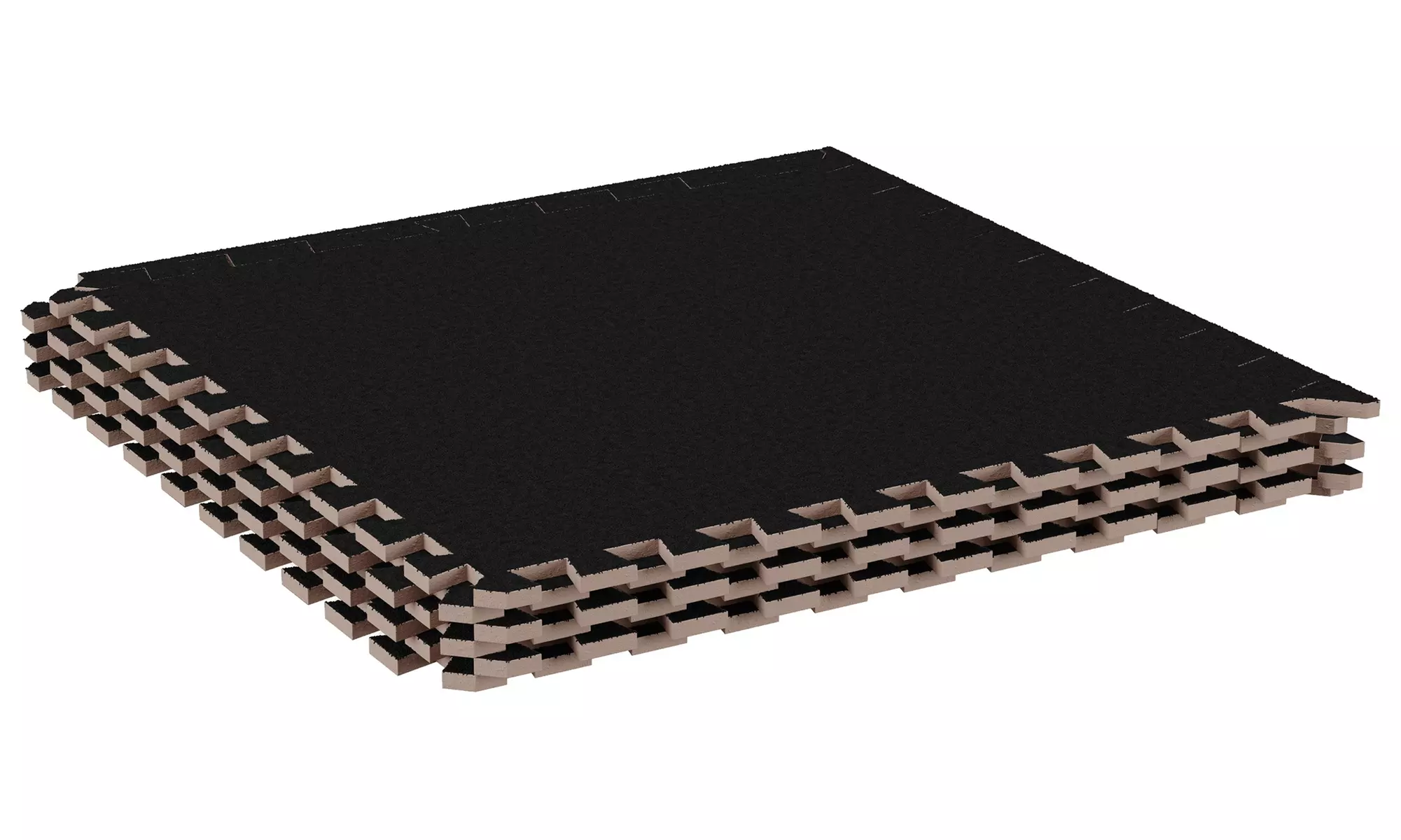 Stalwart Foam Mat Interlocking Floor Tiles with Carpet Top (6-Piece Set) - Primary Image