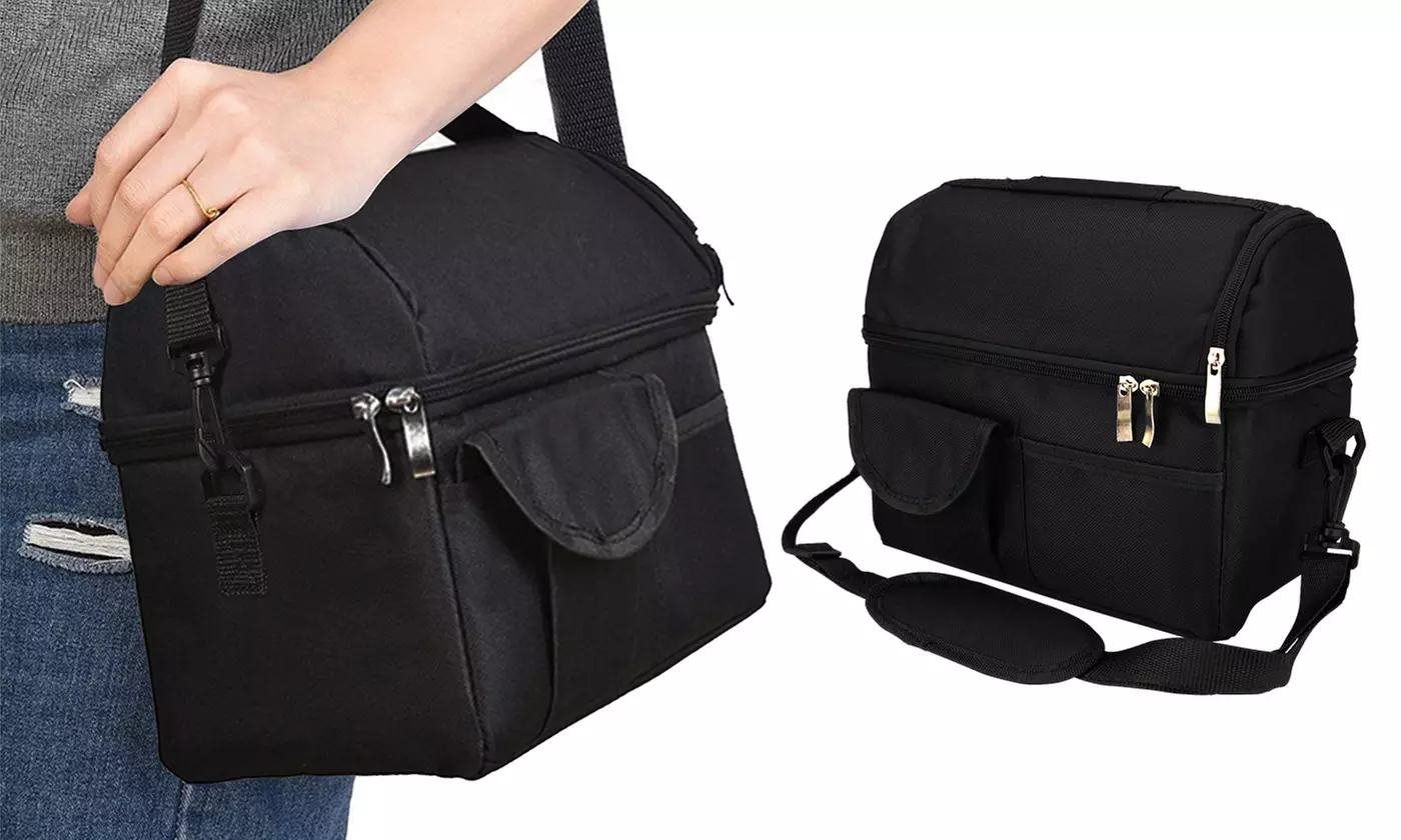 Reusable Lunch Box Bag with Adjustable Shoulder Strap