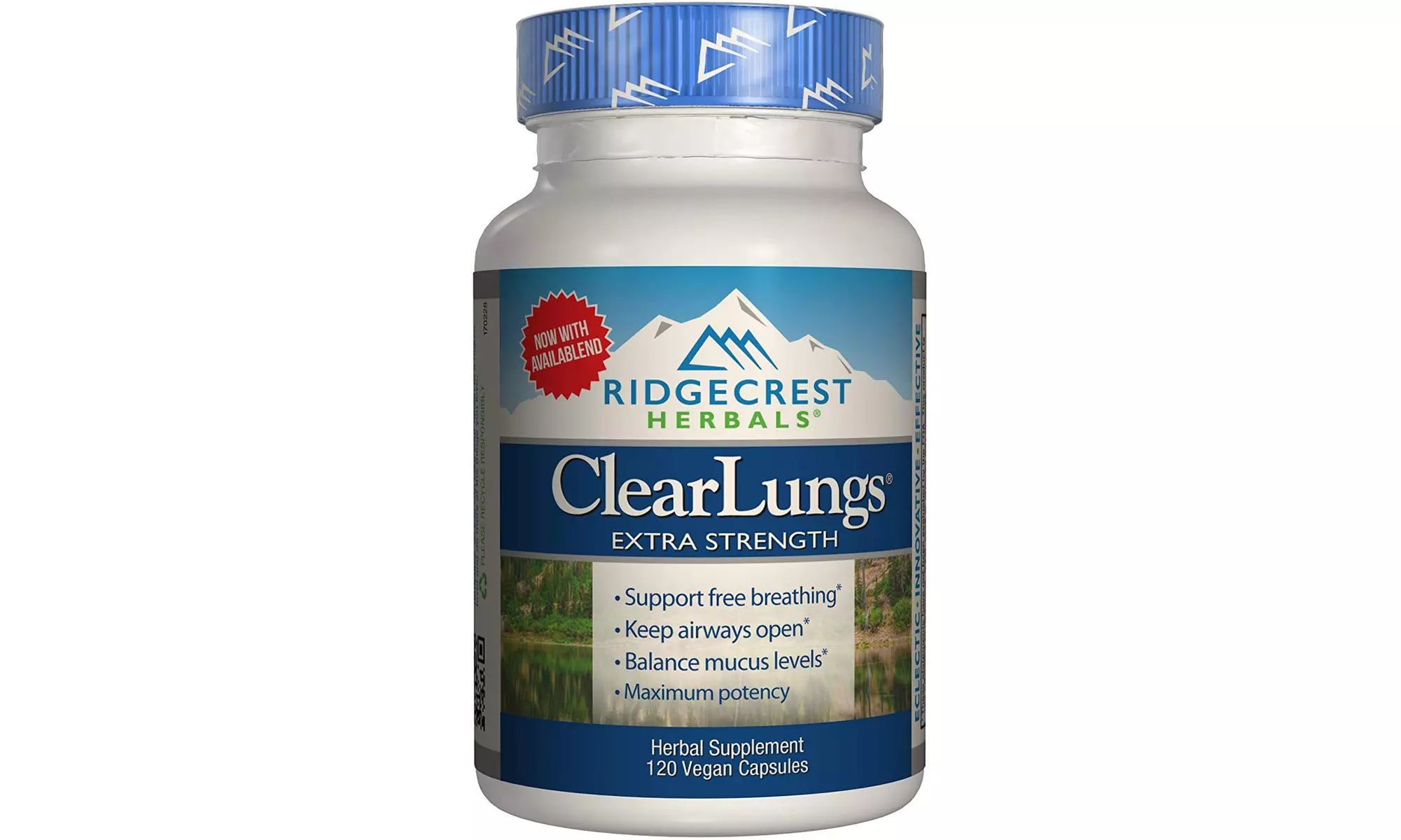 Ridgecrest Clearlungs Extra Strength, Herbal Decongestant, 120 Vegan Capsules - Primary Image