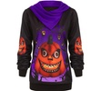 Image 3: Halloween Pumpkin Pattern Women's Plus Top Sweatshirts