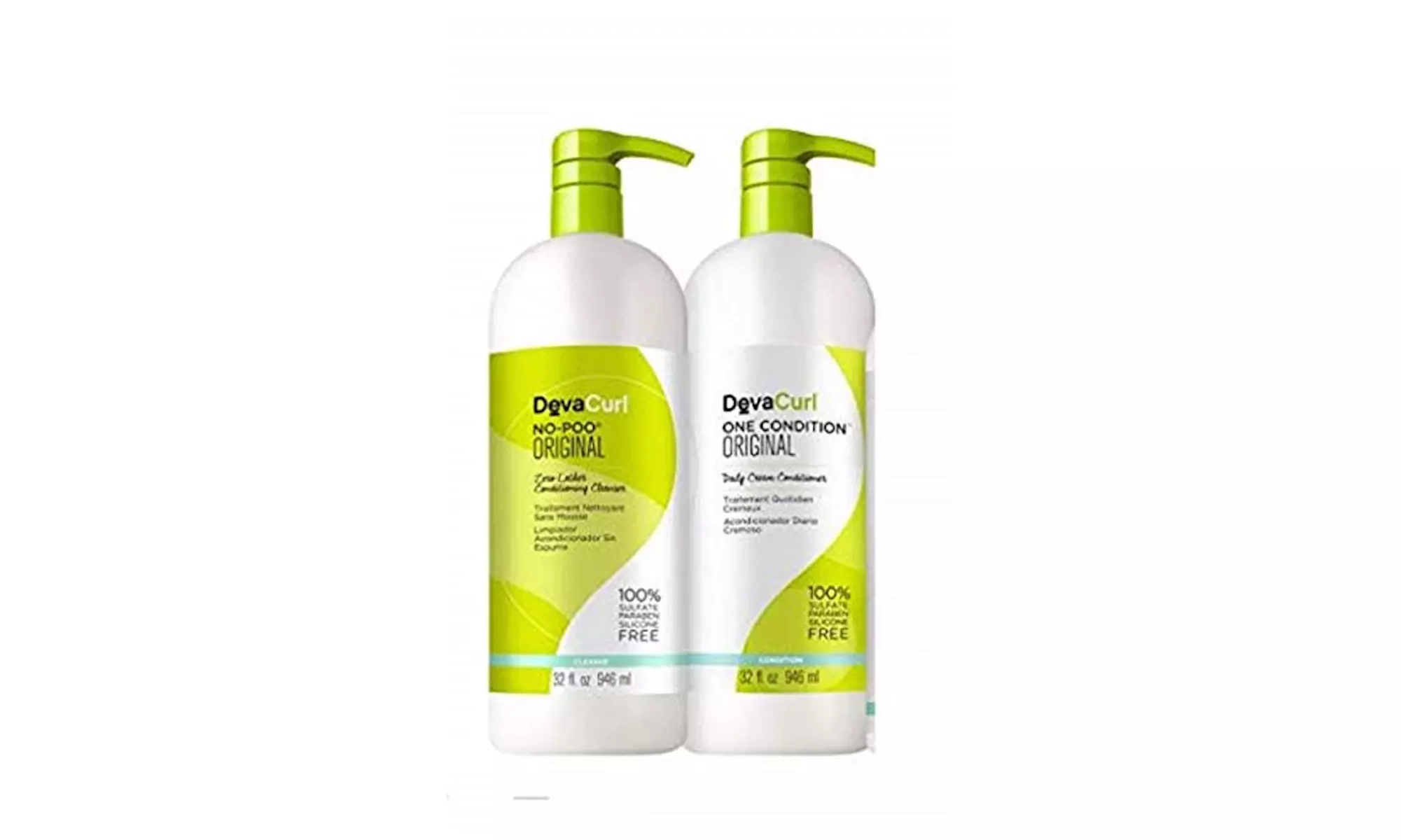 Devacurl No-Poo and One Condition Original Duo 32 Oz/Liter Size - Primary Image