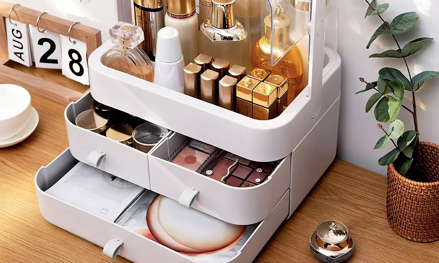 iMounTEK 3-Tier Makeup Organizer for Perfume, Skincare & Cosmetics Storage - Primary Image